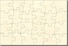 Blankopuzzle Rechteck, 38x28, 24 Teile
