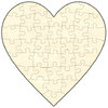 Blankopuzzle Herz, 38x38, 40 Teile