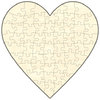 Blankopuzzle Herz, 56x56, 60 Teile