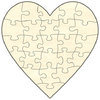 Blankopuzzle Herz, 19x19, 24 Teile