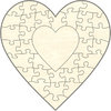 Blankopuzzle Herz in Herz, 40x40, 34 Teile