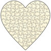 Blankopuzzle Herz, 56x56, 100 Teile