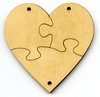 Wir-Puzzle Herz, 3 Teile, 6 x 6 cm
