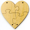 Wir-Puzzle Herz, 4 Teile, 7 x 7 cm