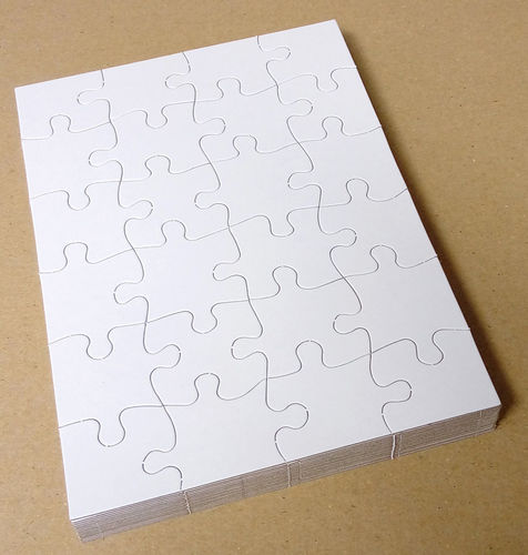 Blanko-Puzzle DIN A6 14,8 x 10,5 cm 2er Set 9 Teile 