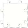 Blanko Holzpuzzle-Teil unendlich L, weiß, vierfache Größe