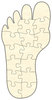 Blankopuzzle Fuß, 35x70, 16 Teile